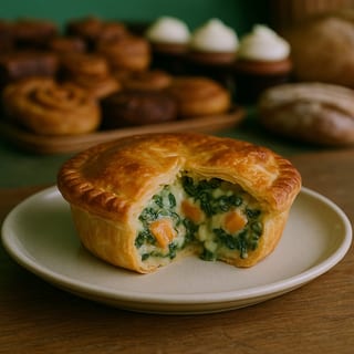 Kumara & Spinach Pie